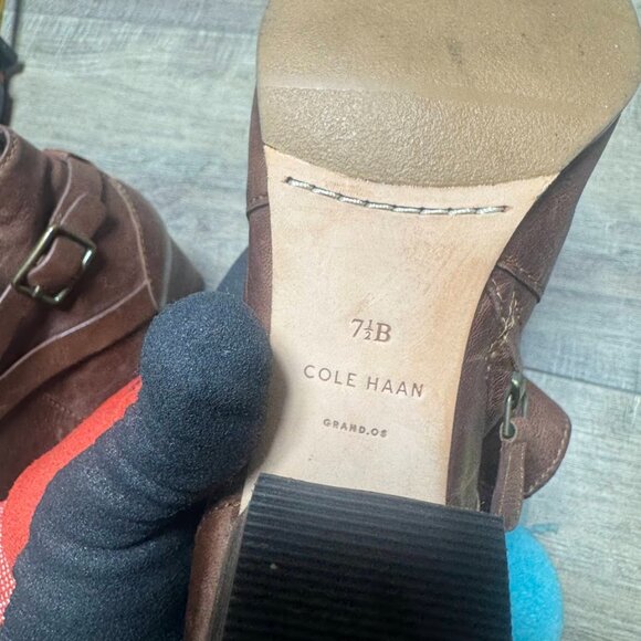 Cole Haan Grand OS Brown Leather Bootie Women's Size 7.5 - Picture 5 of 7